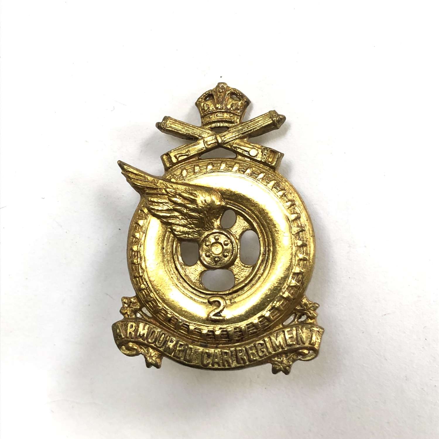2nd Canadian Armoured Car Regiment WW2 collar badge