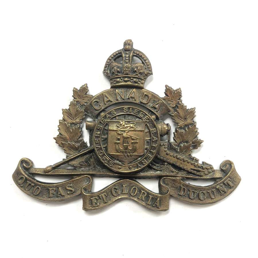 Canadian 9th Overseas Siege Battery WW1 CEF cap badge