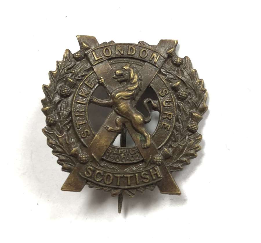 London Scottish 2nd Battalion WW1 pagri badge by JR Gaunt,London