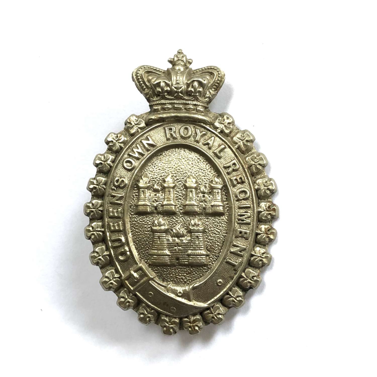 Irish Queen Own Royal Dublin City Militia Victorian glengarry badge