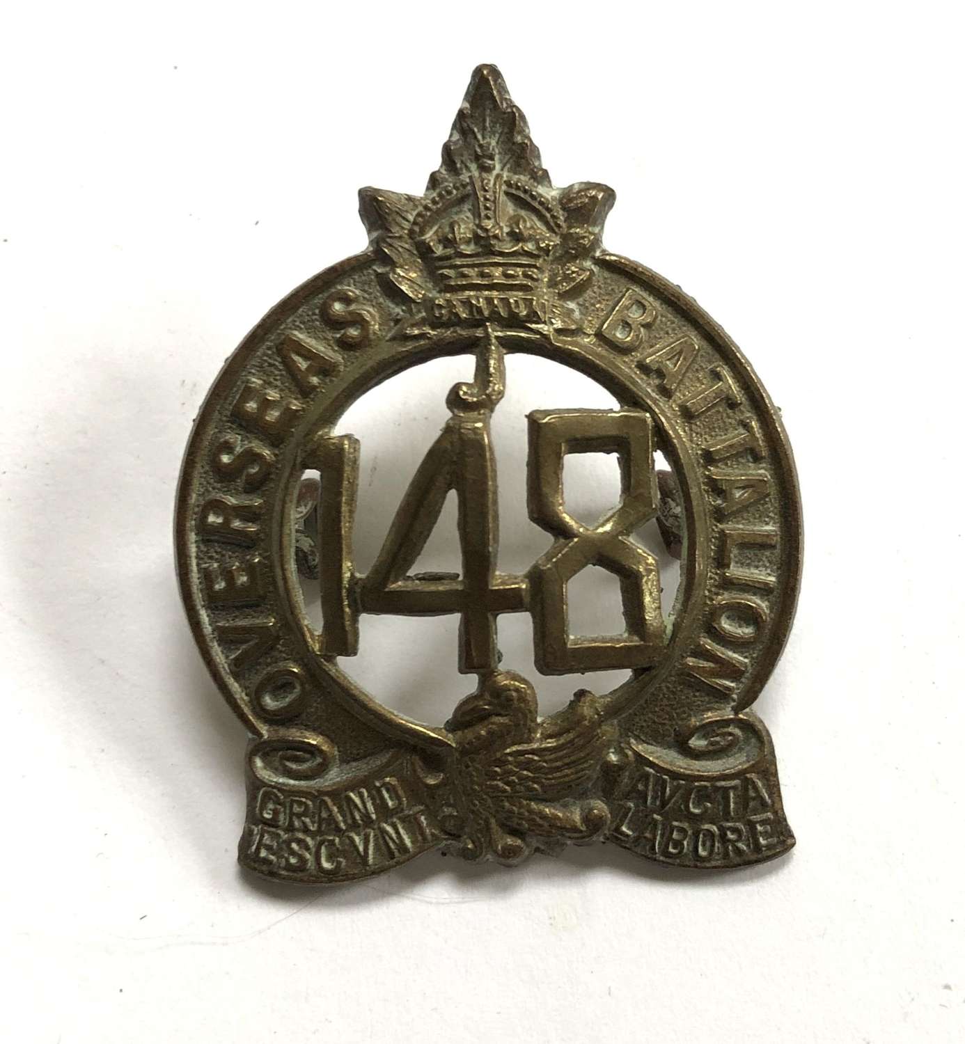 Canadian 148th Bn. CEF cap badge by Tiptaft