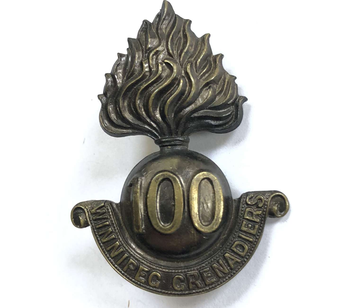 Canada. 100th (Winnipeg Grenadiers) Bn CEF WWI cap badge
