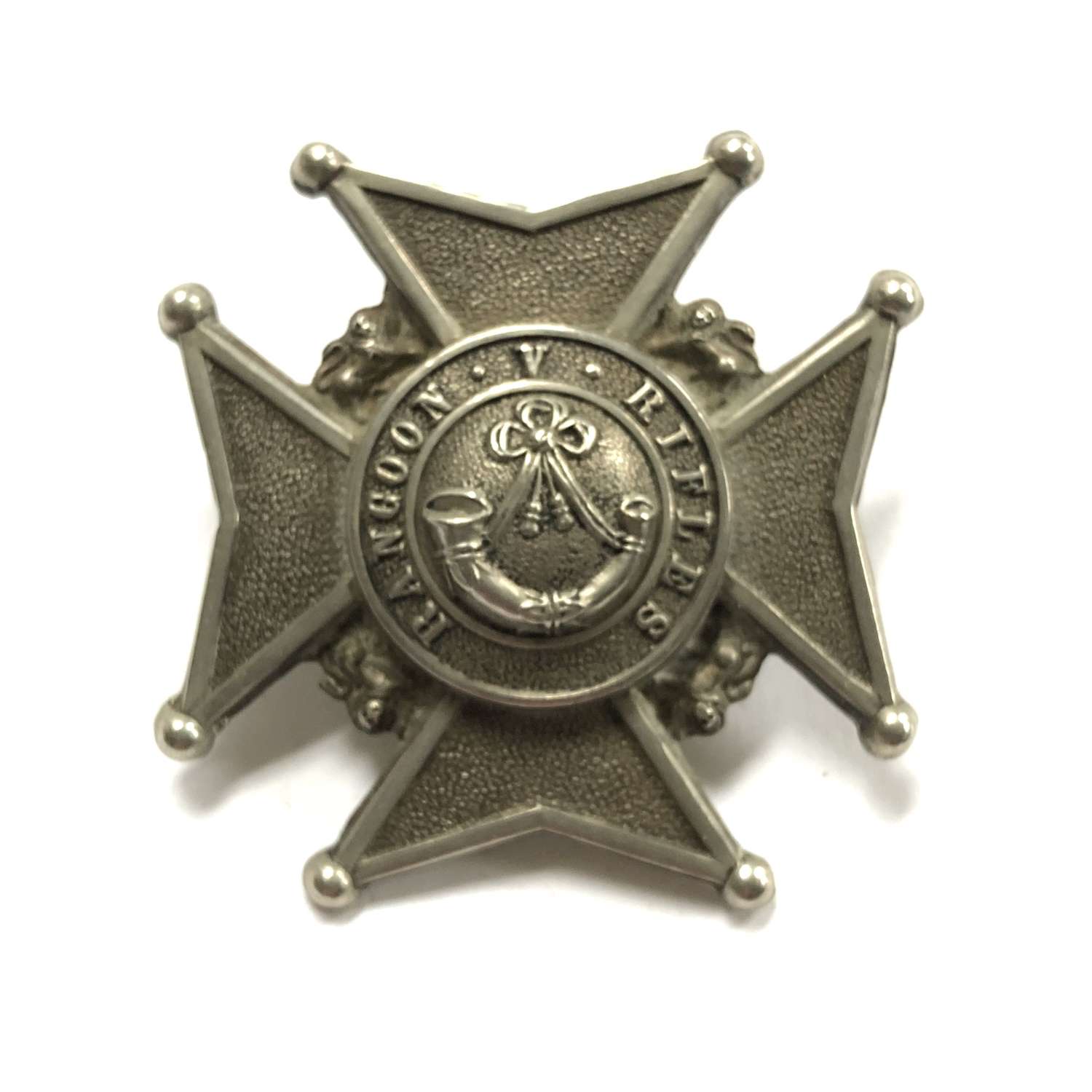 Burma. Rangoon Volunteer Rifles Victorian helmet badge circa 1880