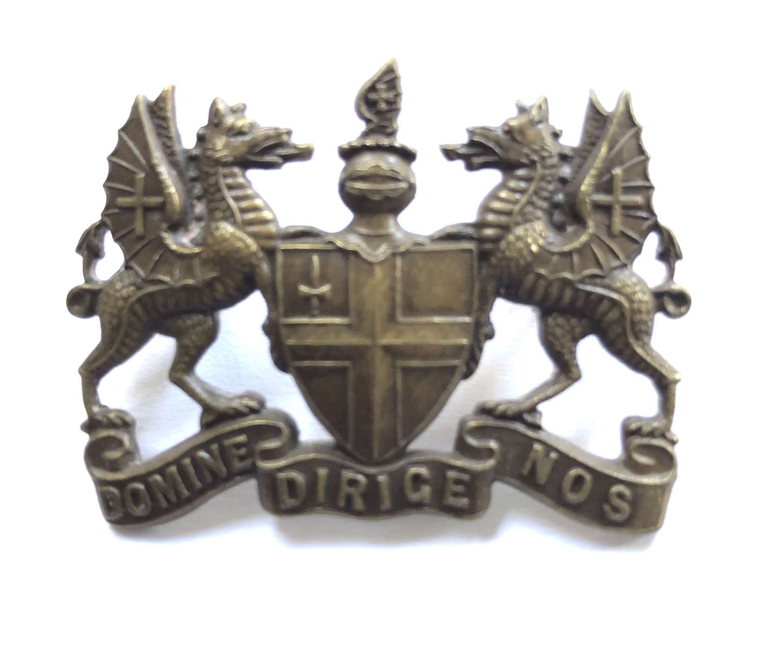 City of London Volunteer Regiment VTC cap badge by Gaunt