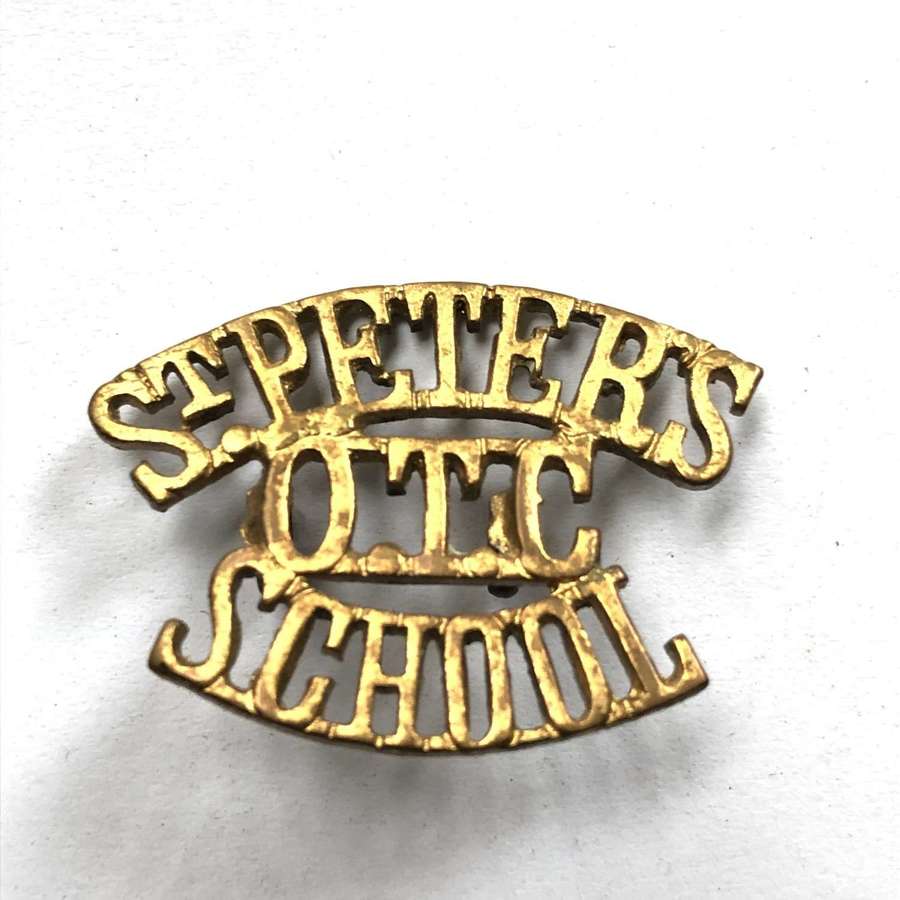 ST.PETERS / OTC / SCHOOL shoulder title c1908-40