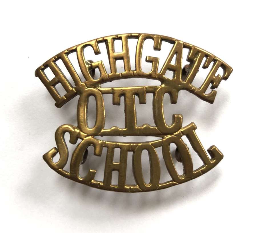 HIGHGATE / OTC / SCHOOL shoulder title c1908-40