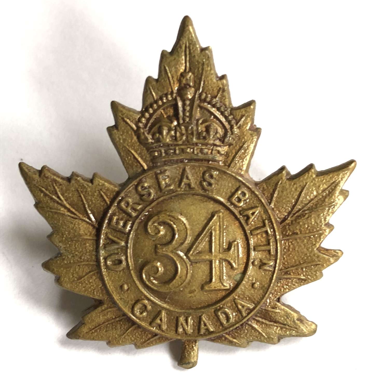 Canada. 34th Bn CEF WWI cap badge
