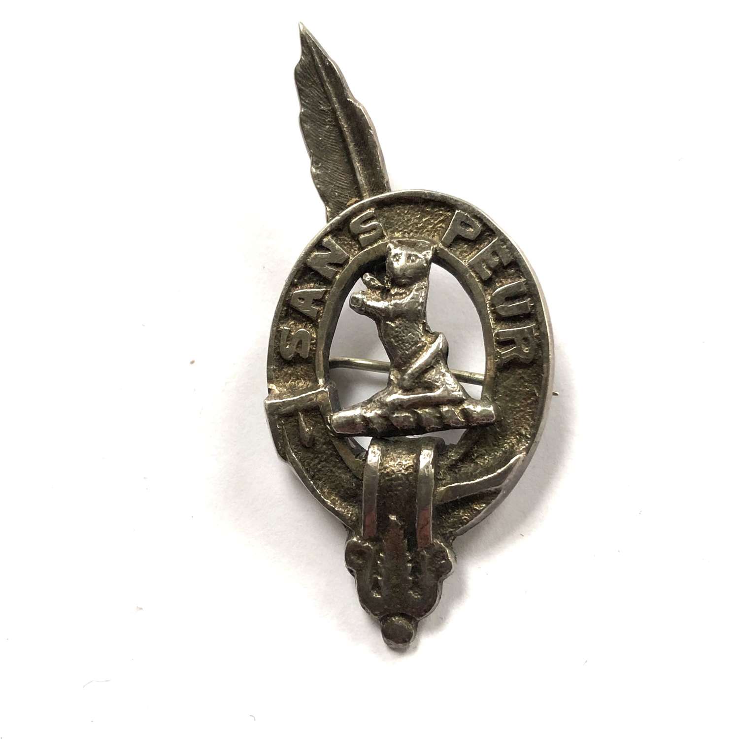 5th Bn. Seaforth Highlanders 1918 Edinburgh hallmarked silver badge