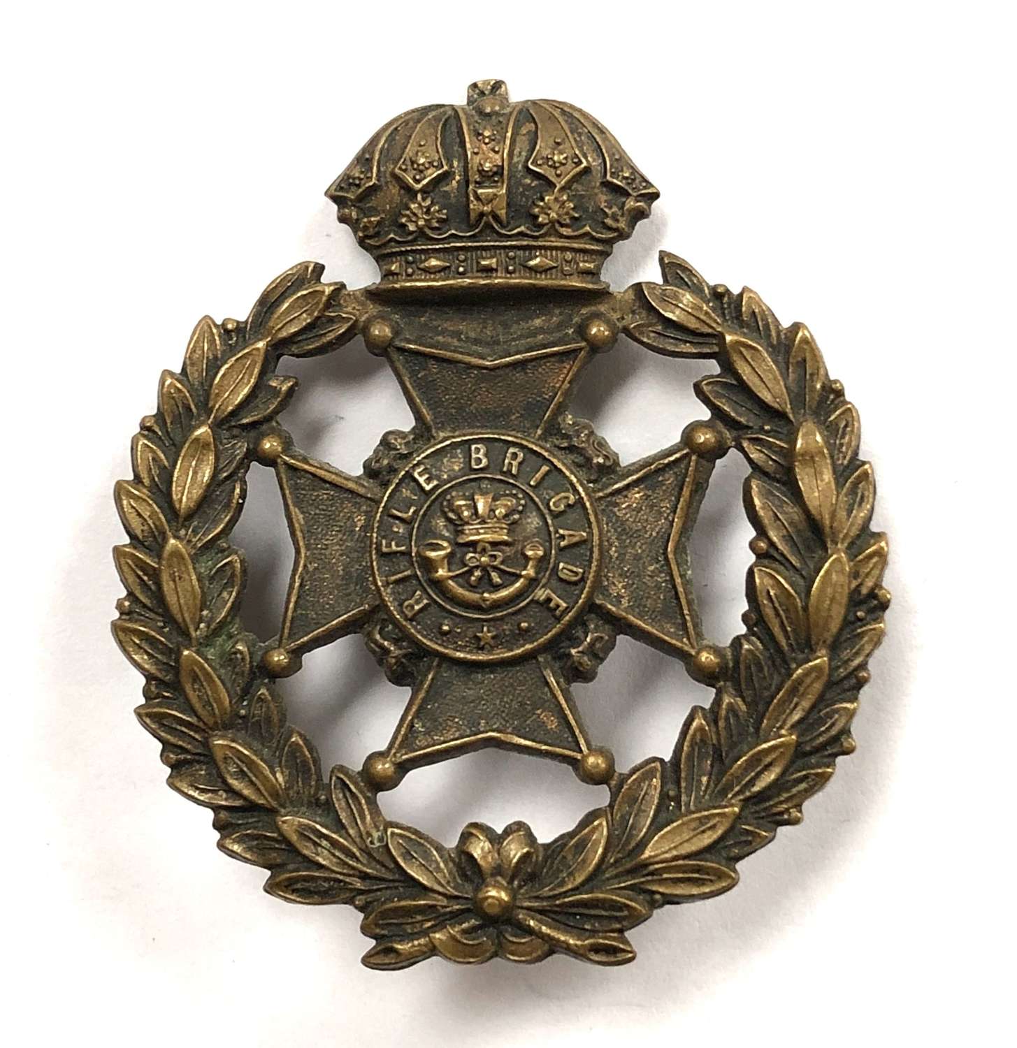 Rifle Brigade Militia Battalions Victorian glengarry badge c1881-96