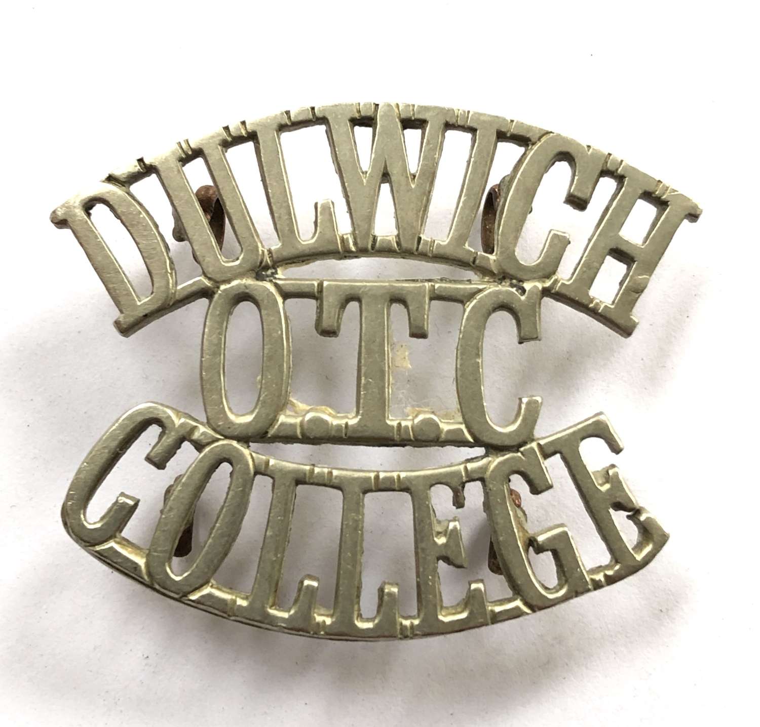DULWICH / OTC / COLLEGE shoulder title c1908-40