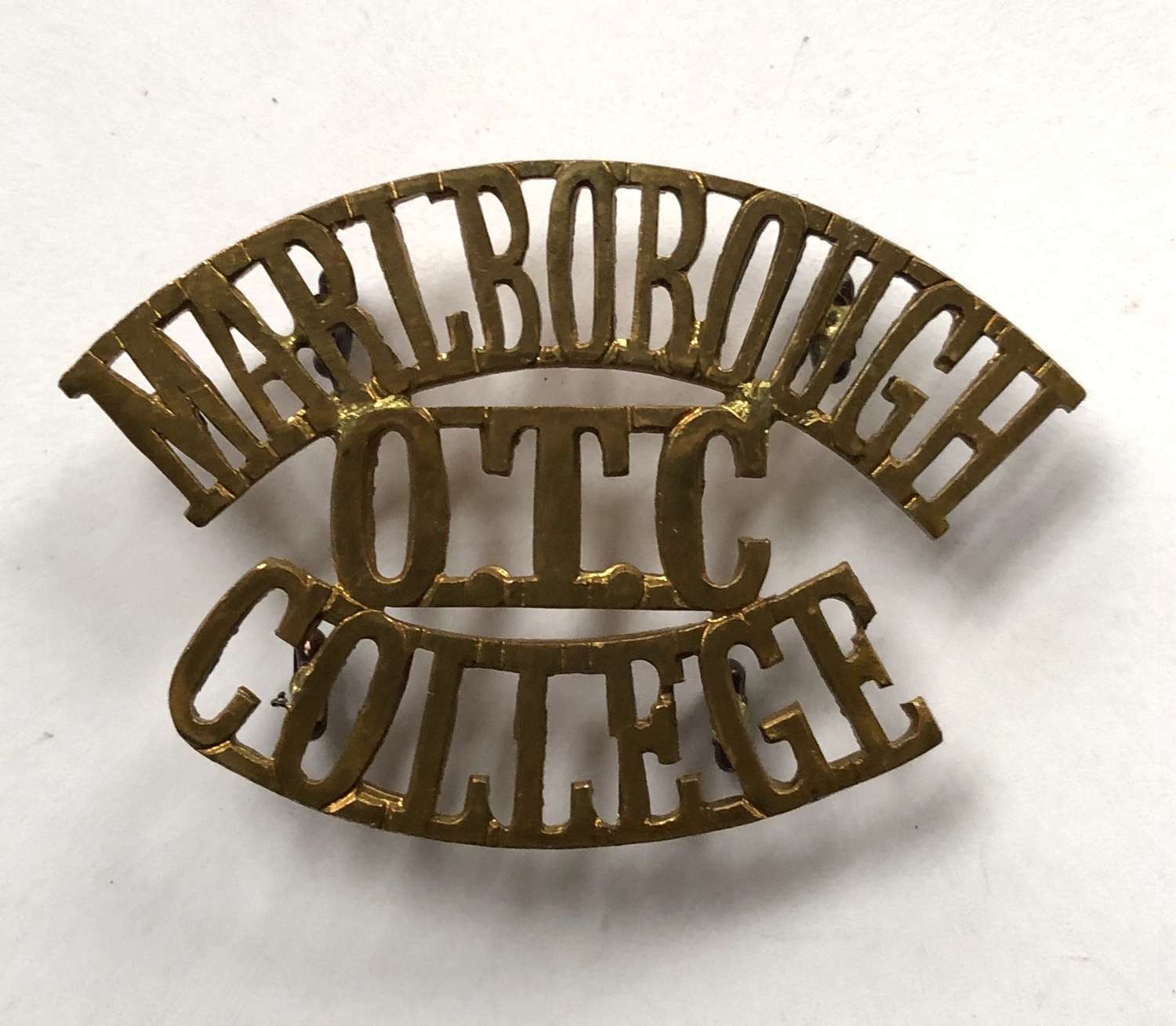 MARLBOROUGH / OTC / COLLEGE shoulder title c1908-40