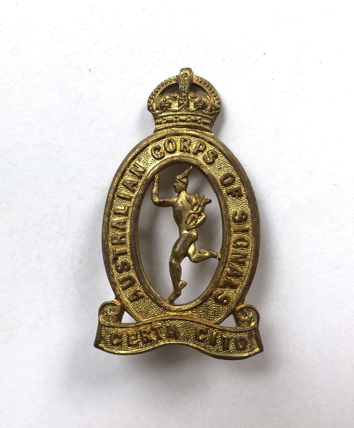 Australian Corps of Signals hat badge c1930-42