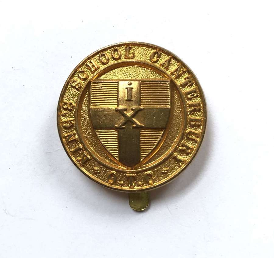 King's School Caterbury OTC Kent cap badge c1908-40