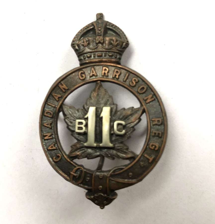 Brtish Columbia Canadian Garrison Regt. WW1 Officer's cap badge by All