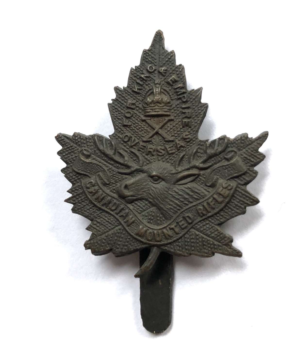 10th Canadian Mounted Rifles CEF WW1 cap badge