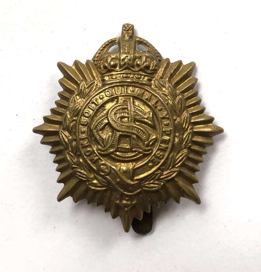 Army Service Corps WW1 1916 brass economy cap badge by Woodward