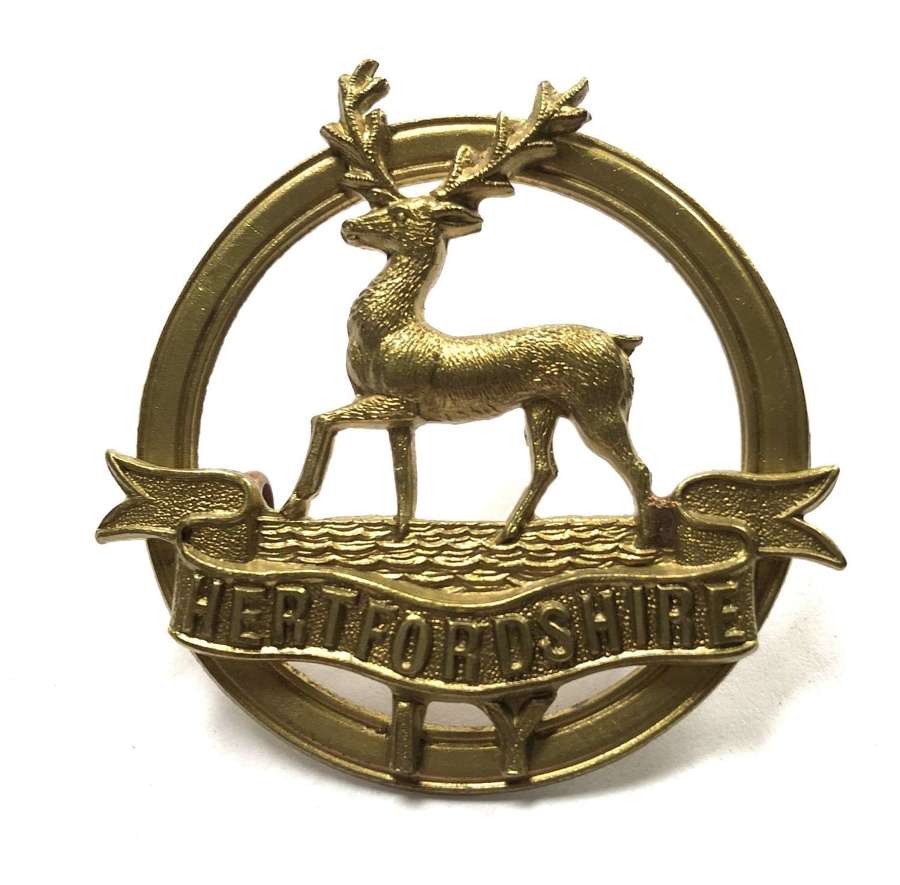 Hertfordshire Imperial Yeomanry Boer War slouch hat badge c1902-08