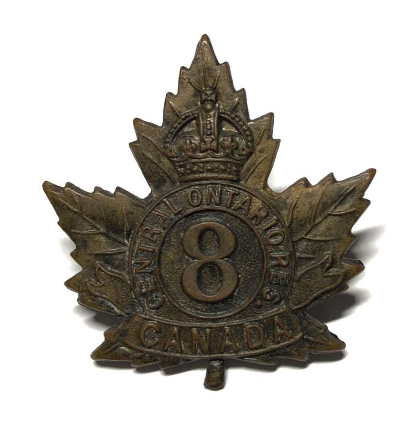 Canada. 8th Central Ontario Reserve Battalion CEF WW1 cap badge