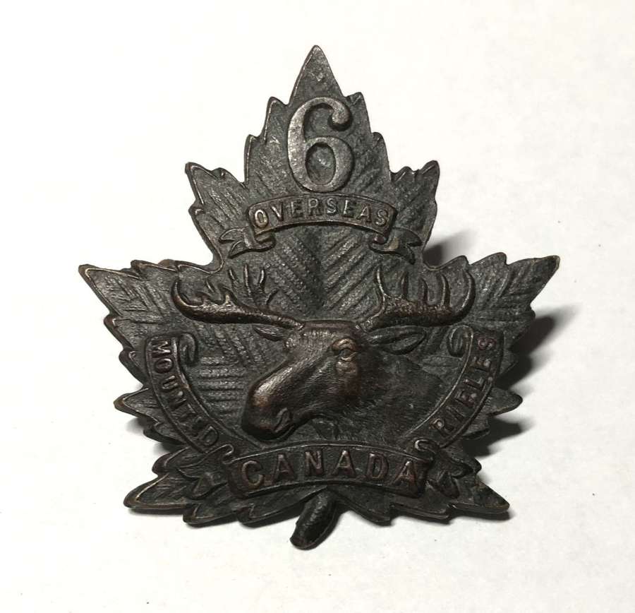 Canadian 6th Mounted Rifles CEF WW1 cap badge