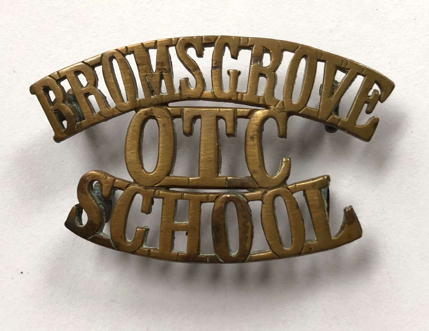 BROMSGROVE / OTC /  SCHOOL shoulder title c1908-40
