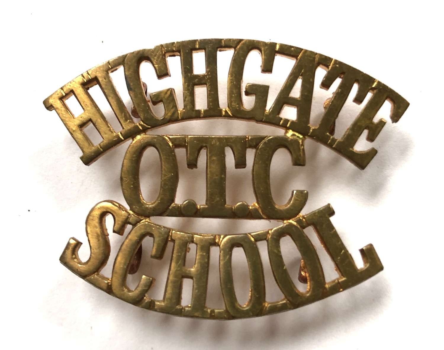 HIGHGATE / OTC / SCHOOL shoulder title c1908-40