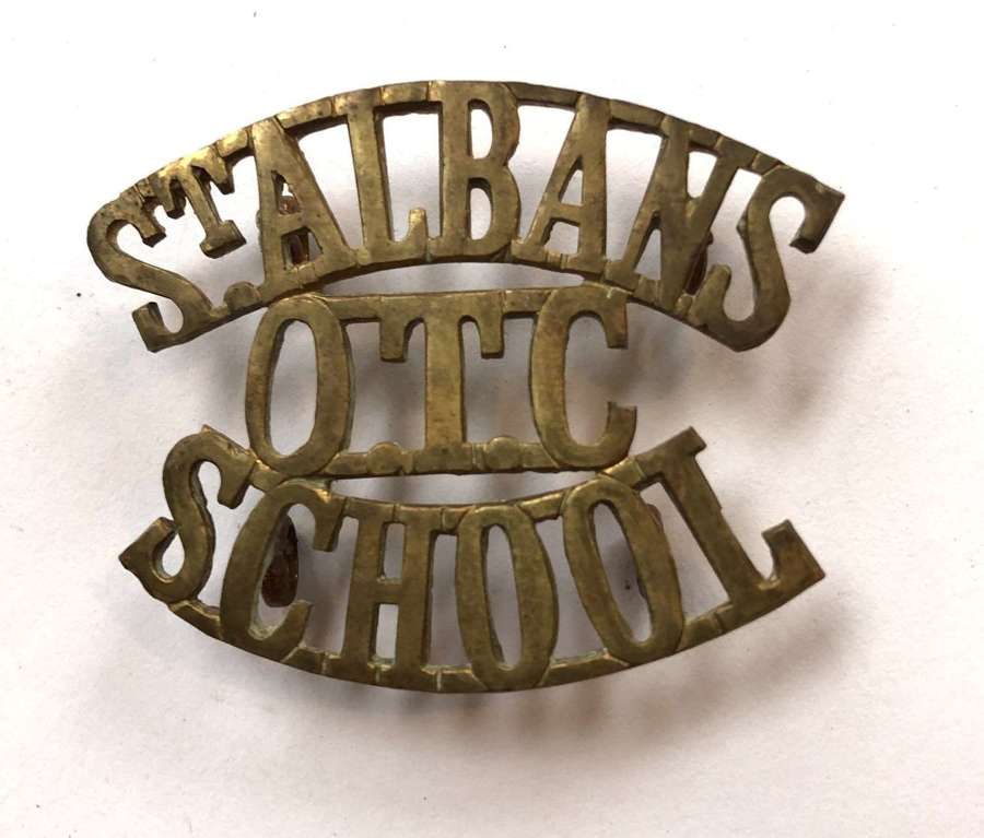 ST. ALBANS / OTC / SCHOOL shoulder title c1908-40