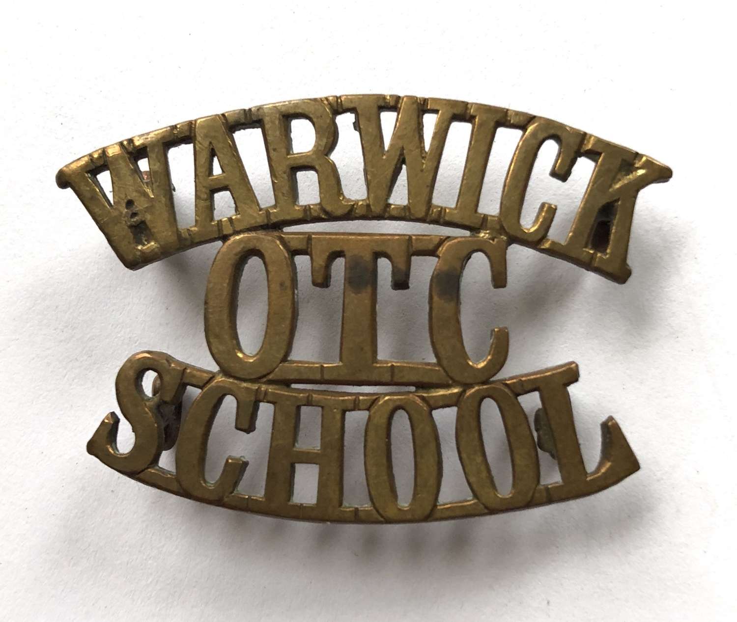 WARWICK / OTC / SCHOOL shoulder title c1908-40
