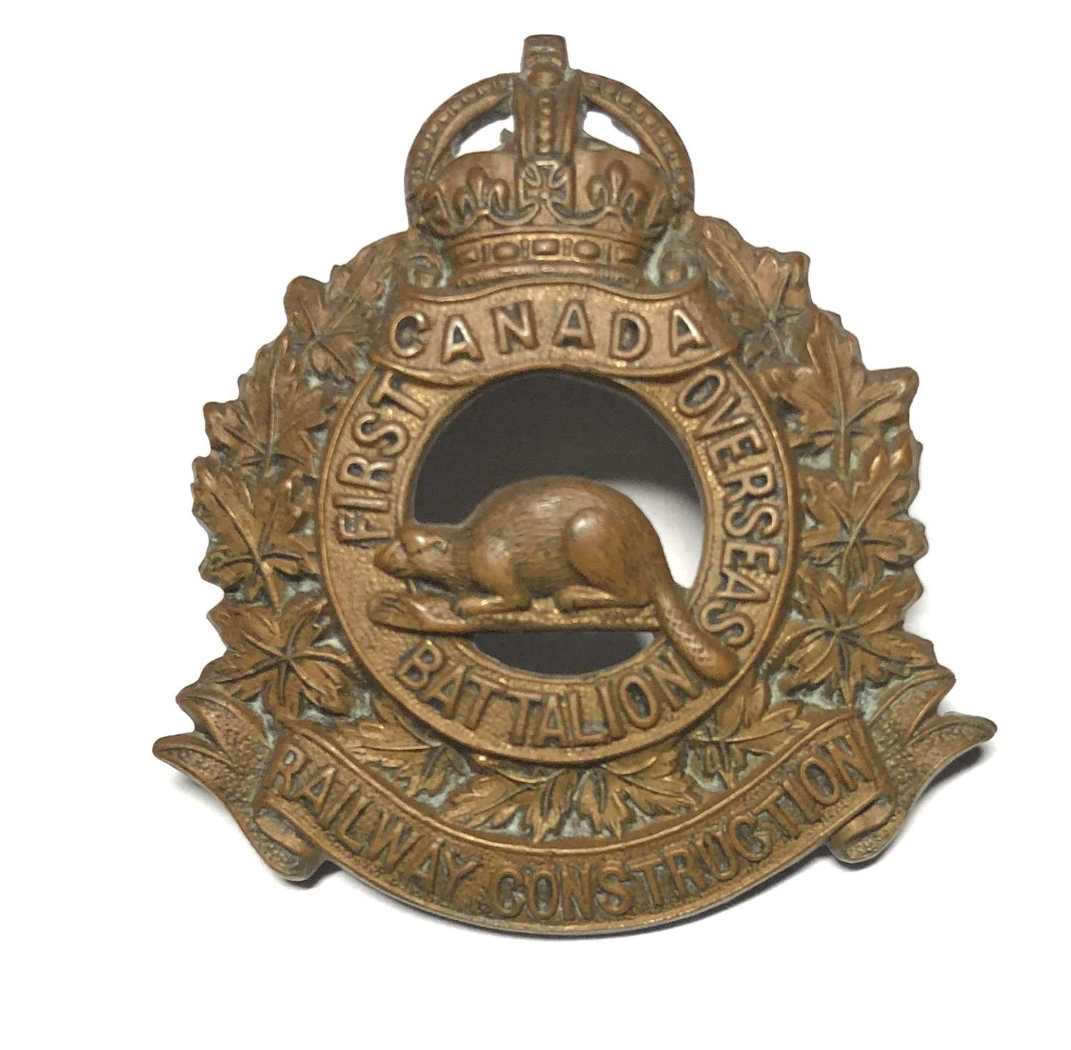 Canada. 1st Railway Construction Bn CEF WWI cap badge
