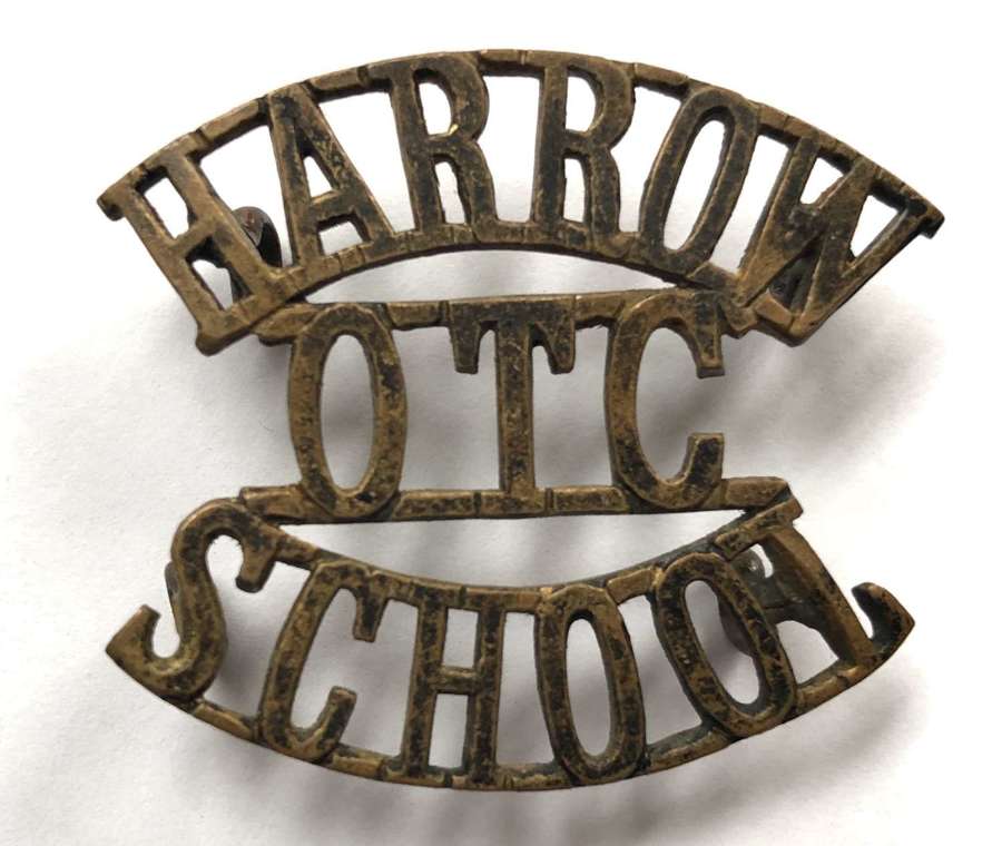 HARROW / OTC / SCHOOL shoulder title c1908-40