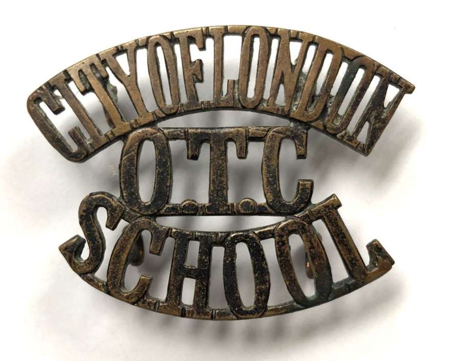 CITY OF LONDON / OTC / SCHOOL shoulder title c1908-40