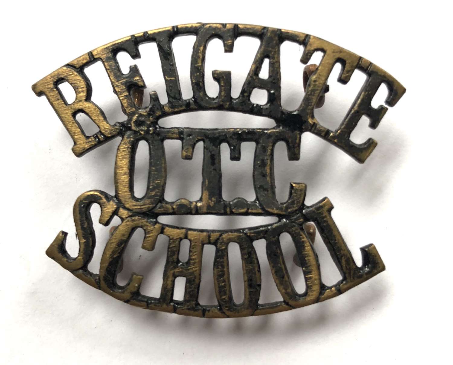REIGATE / OTC / SCHOOL shoulder title c1908-40