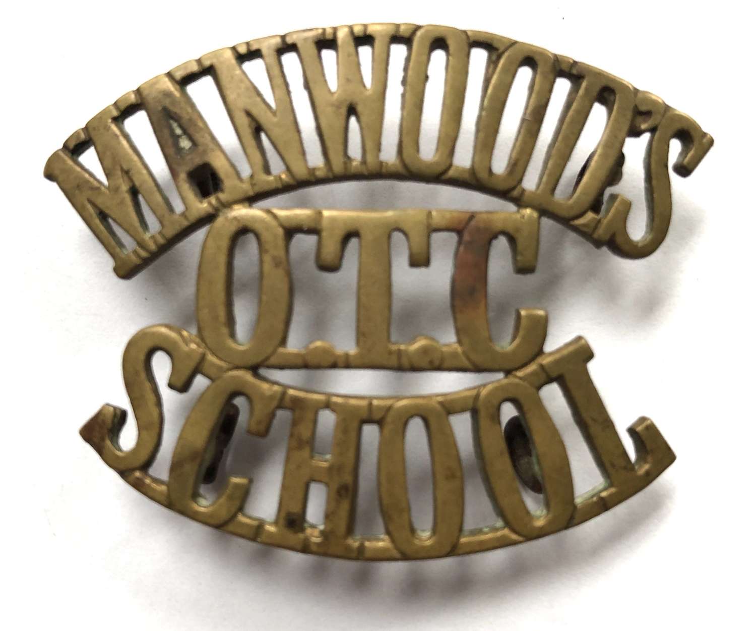MANWOODS / OTC / SCHOOL shoulder title c1908-40