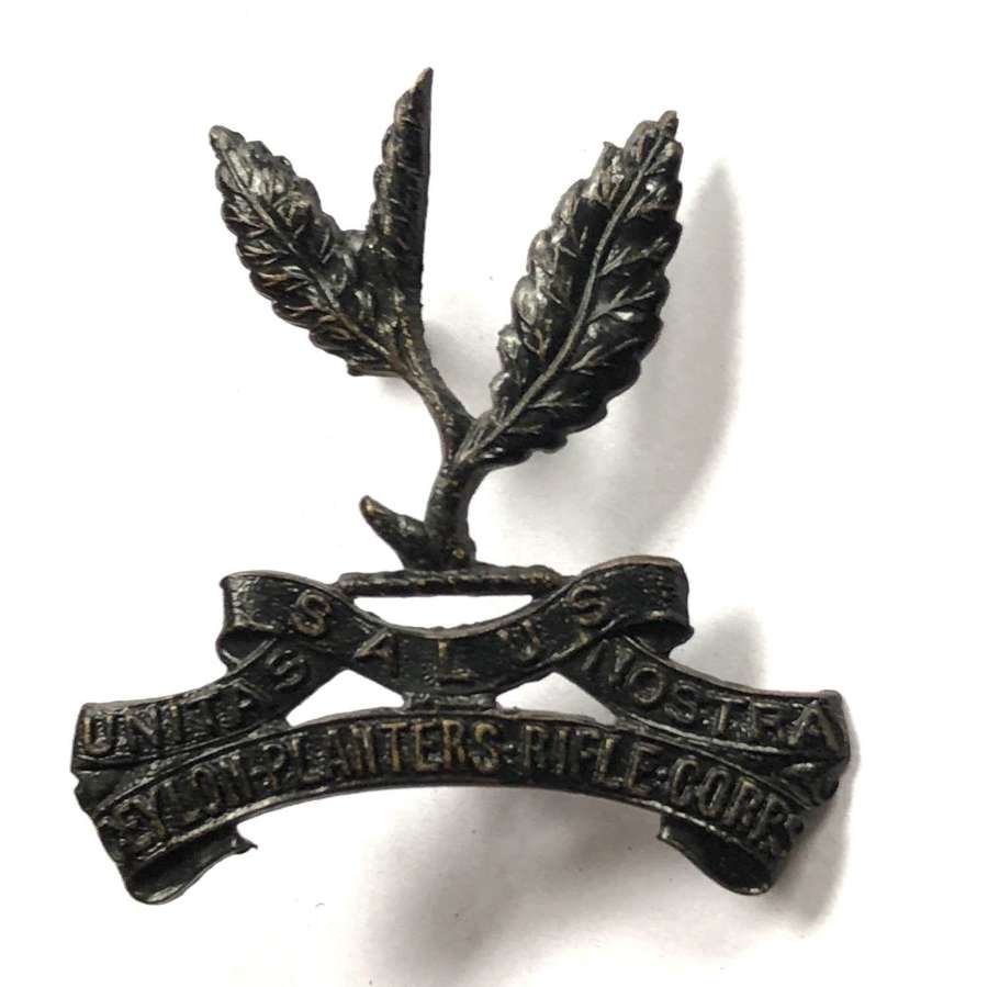 Ceylon Planters Rifle Corps cap badge circa 1881-1942