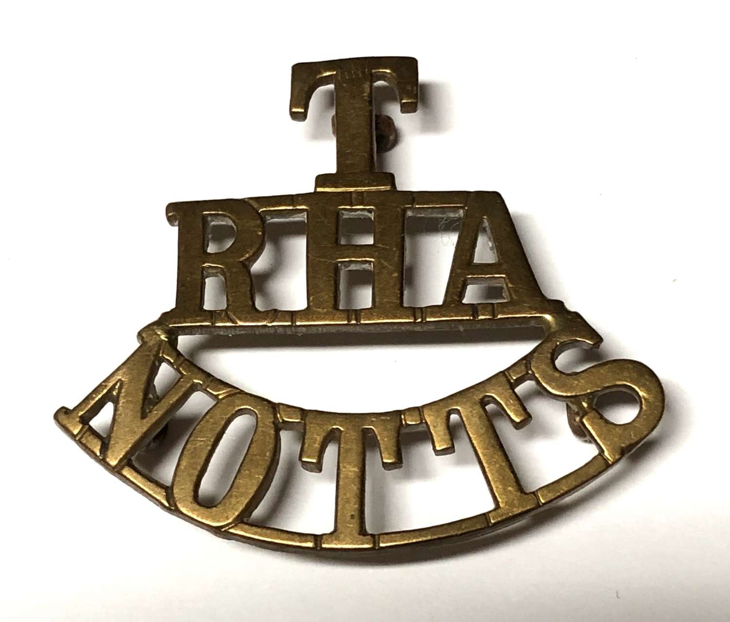 T / RHA / NOTTS. Nottinghamshire Royal Horse Artillery shouldertitle