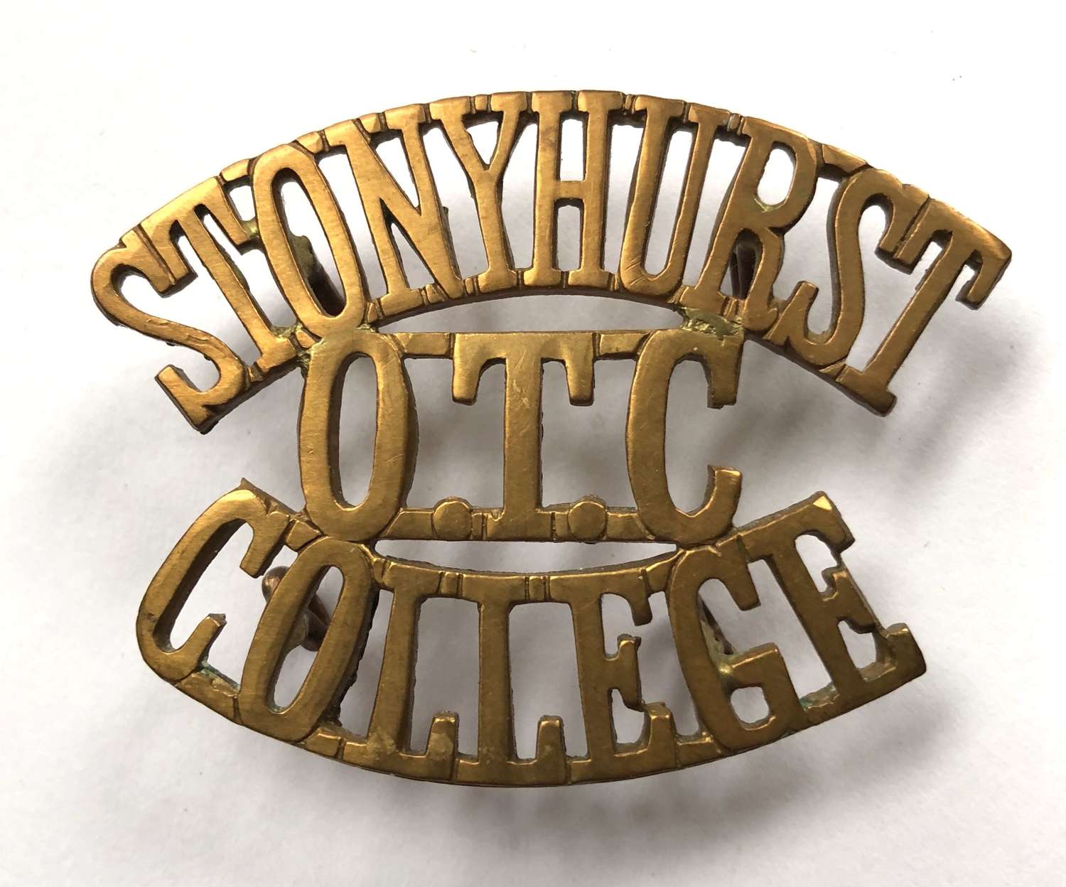 STONYHURST / OTC / COLLEGE Lancashire shoulder title c1908-40