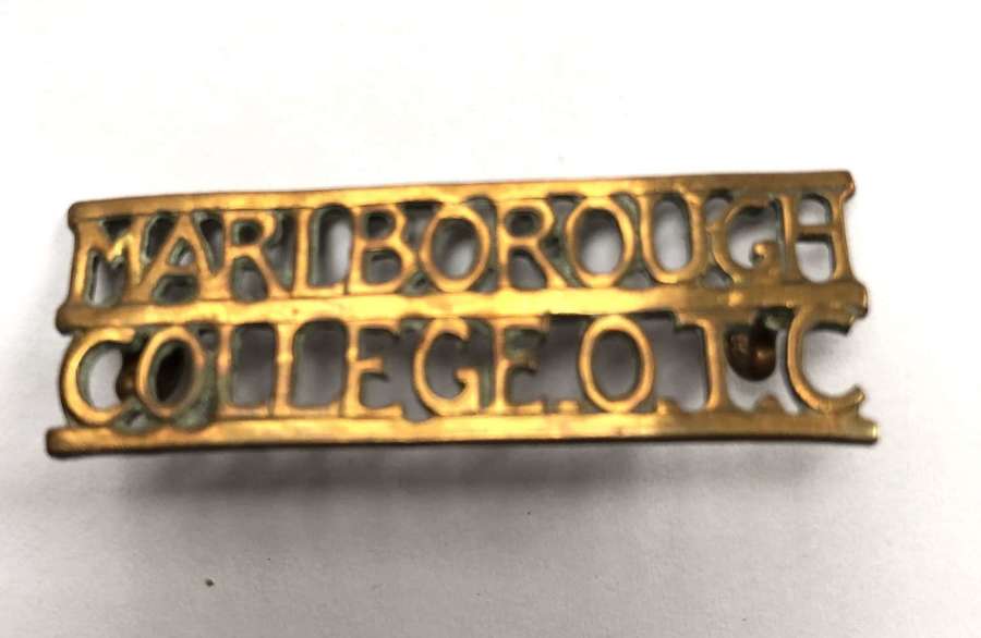 MARLBOROUGH / COLLEGE OTC shoulder title circa 1908-40