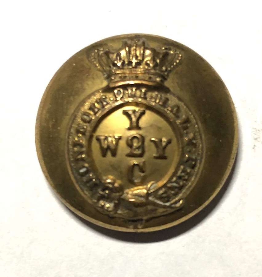 2nd West Yorkshire Yeomanry Cavalry Victorian Officer’s tunic button