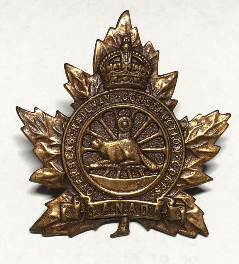 Canada. No. 3 Railway Construction Unit CEF WW1 cap badge