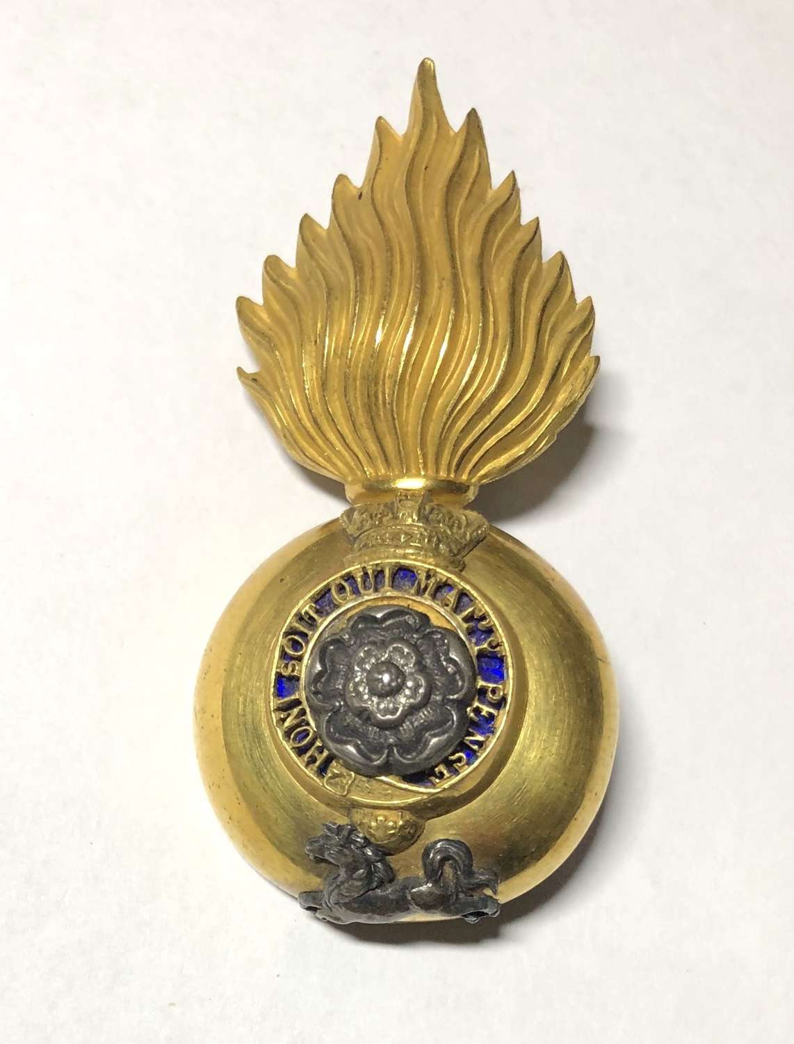 Royal Fusiliers Victorian Officers glengarry badge c1881-96