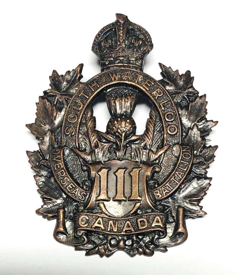 Canada. 111th Battalion (South Waterloo) CEF WW1 cap badge