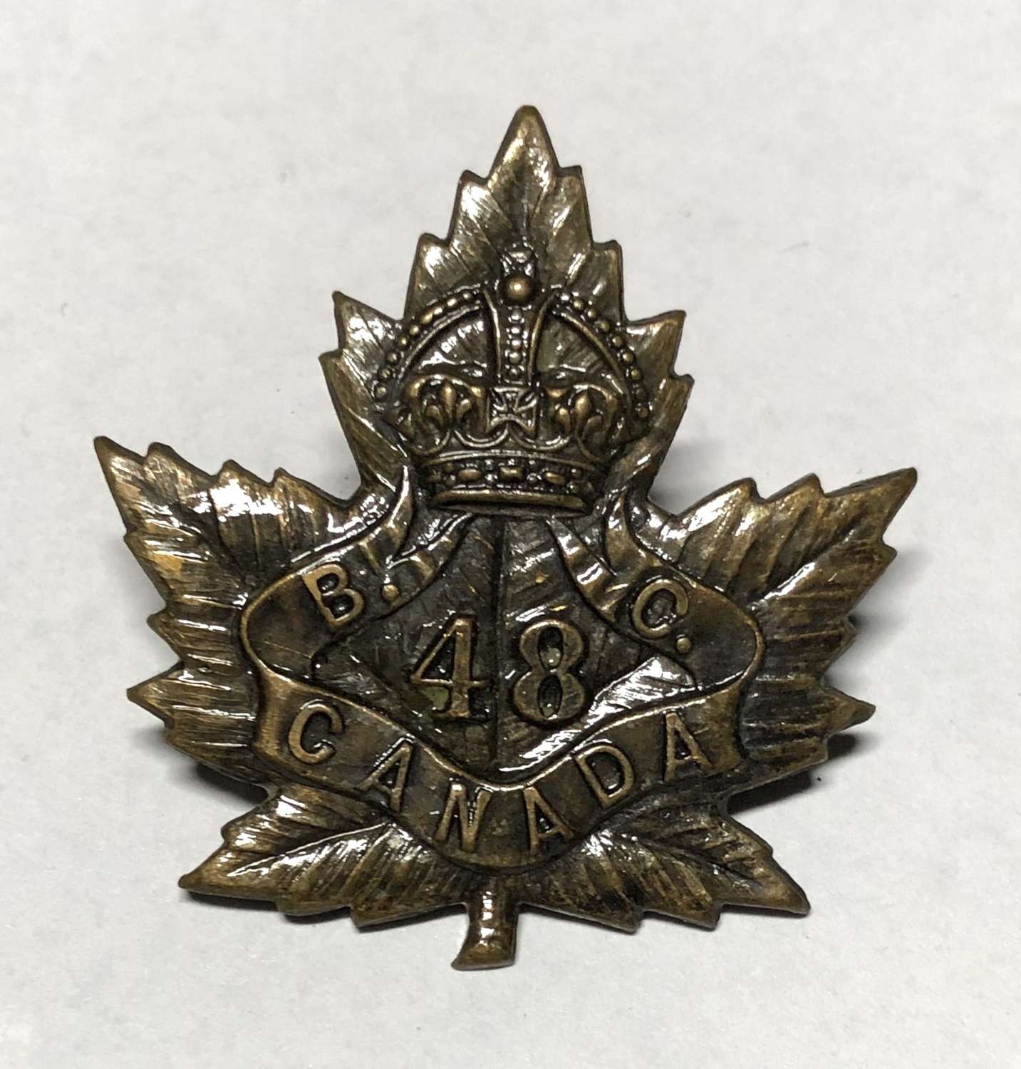 Canada. 48th Battalion (British Columbia) CEF WW1 cap badge