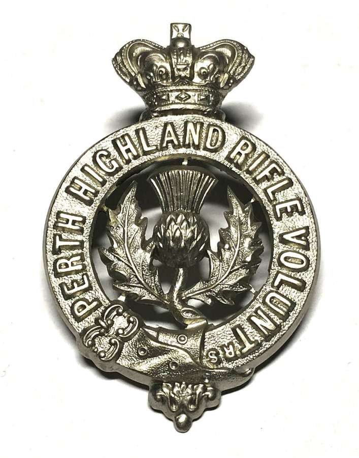 Perth Highland Rifle Volunteers Victorian glengarry badge c1874-87