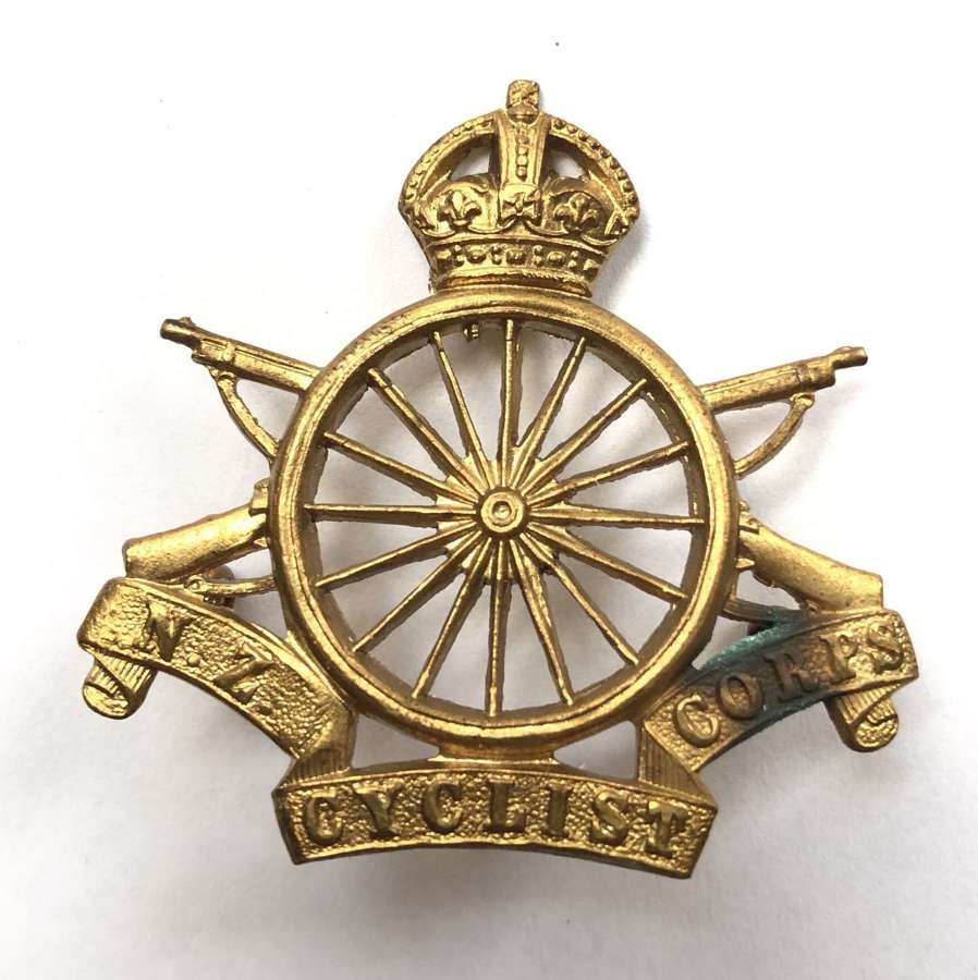 New Zealand Cyclist Corps WW1 cap badge by J.R. Gaunt, London