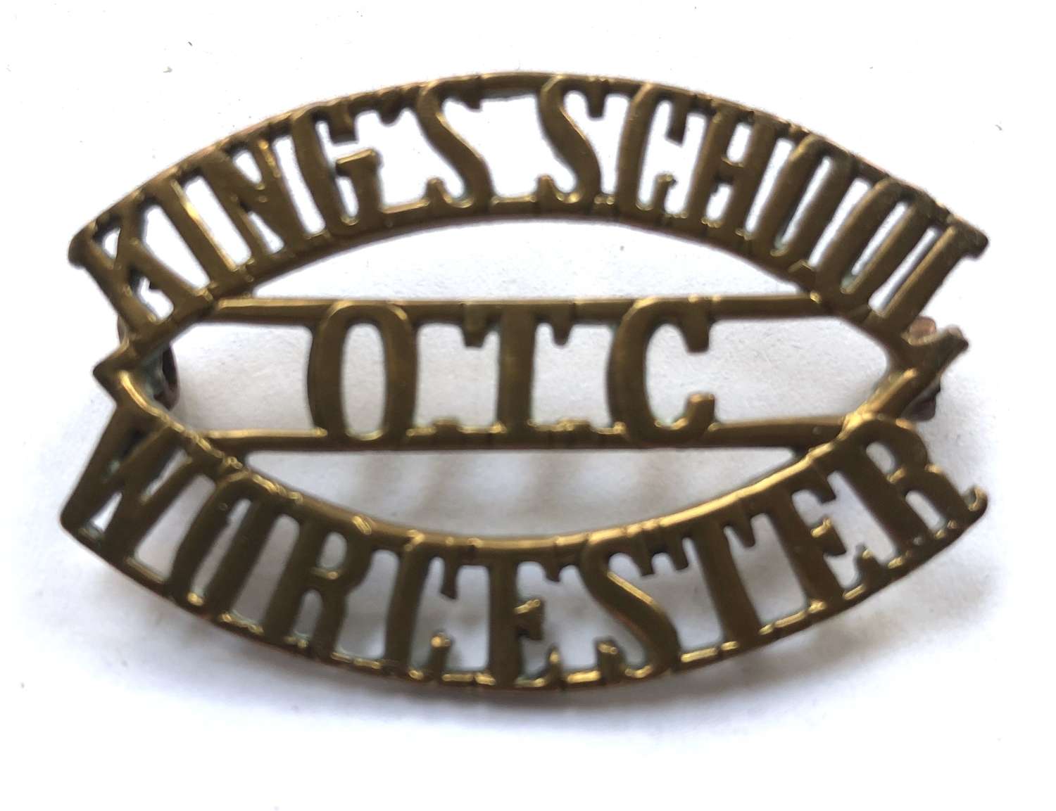 KING'S SCHOOL / OTC / WORCESTER shoulder title c1908-40