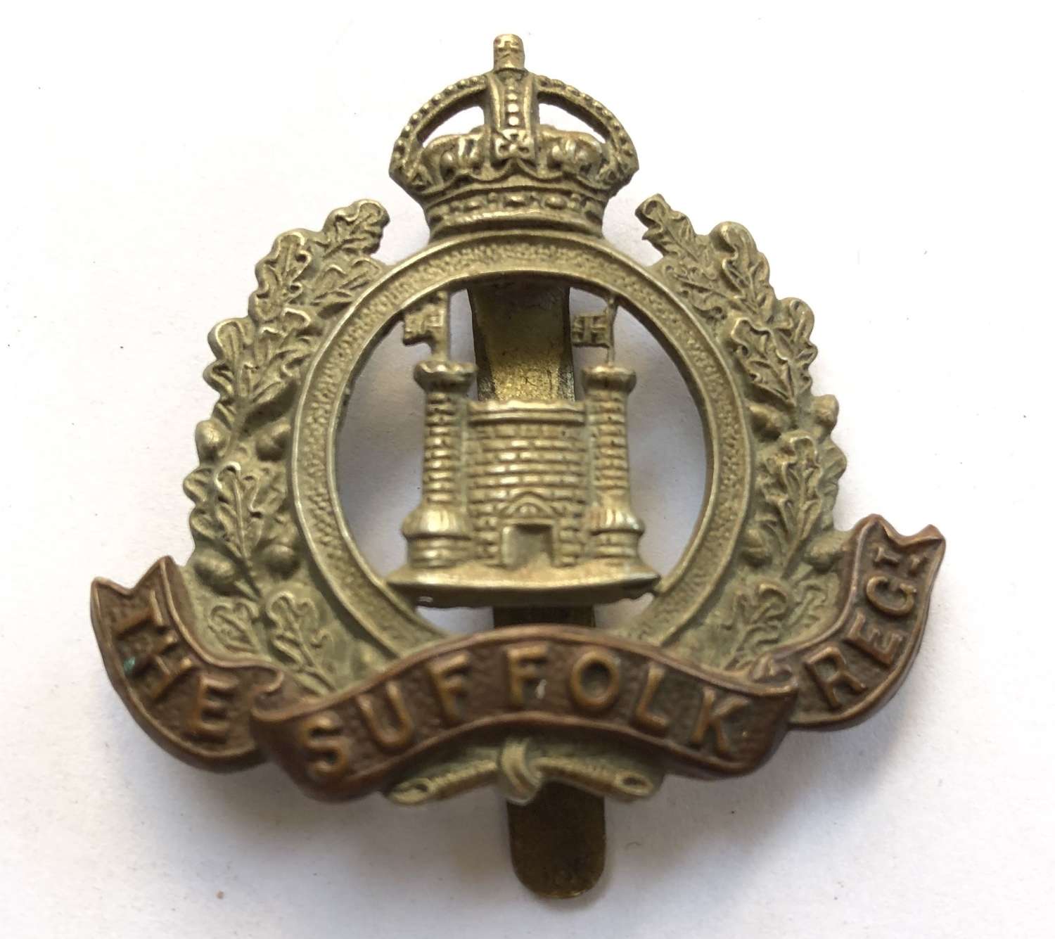 4th, 5th & 6th Bns. Suffolk Regiment post 1908 Two Tower Cap Badge