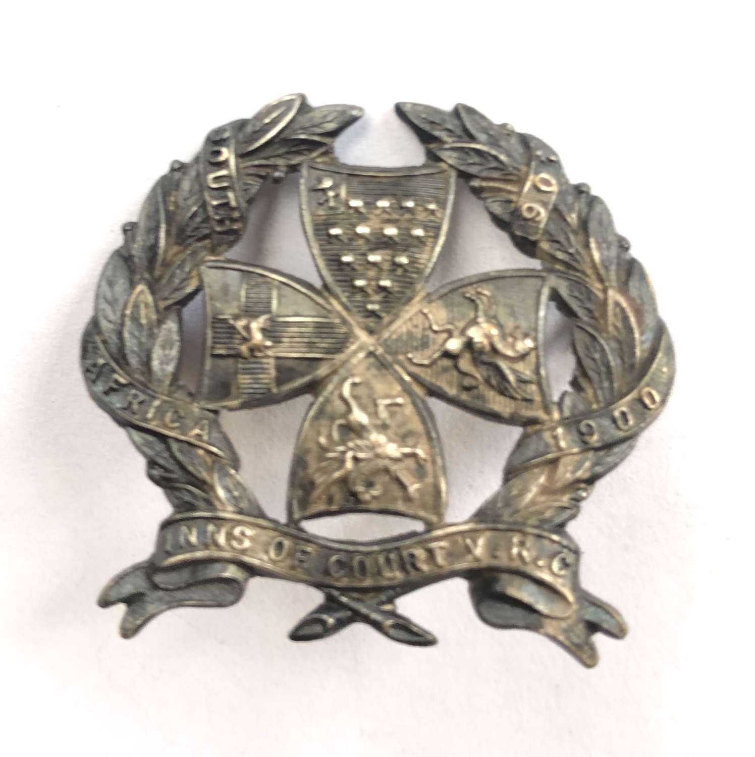 Inns of Court Edwardian Officer's cap badge c1905-08 only
