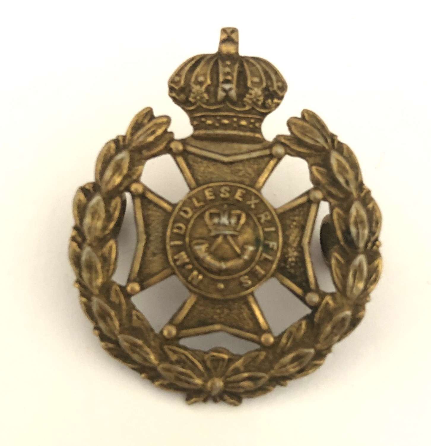 North Middlesex Rifles Victorian field service cap badge