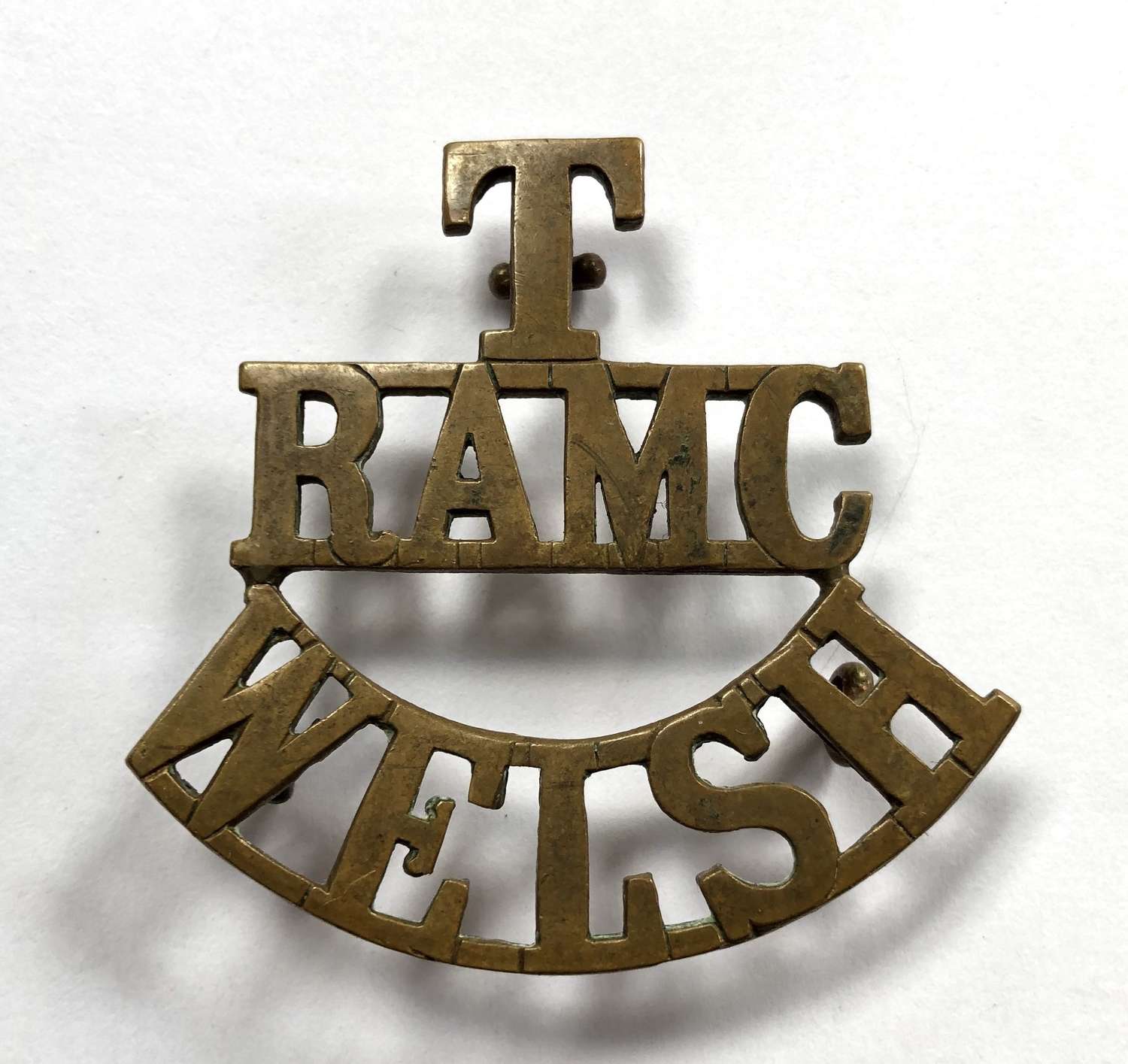 T / RAMC / WELSH Casualty Clearing Station shoulder title c1908-21