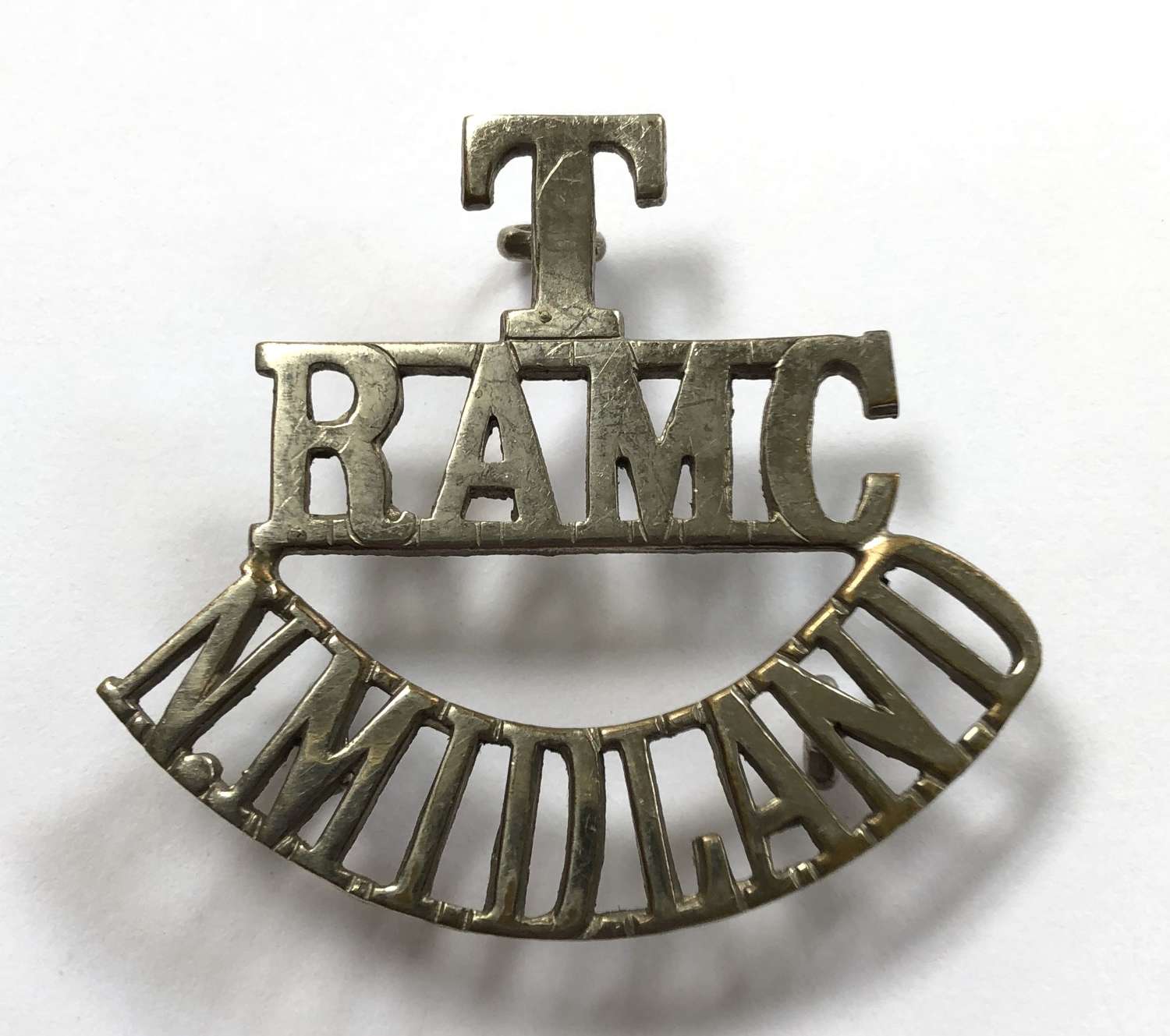 T / RAMC / N.MIDLAND Casualty Clearing Station shoulder title c1908-21
