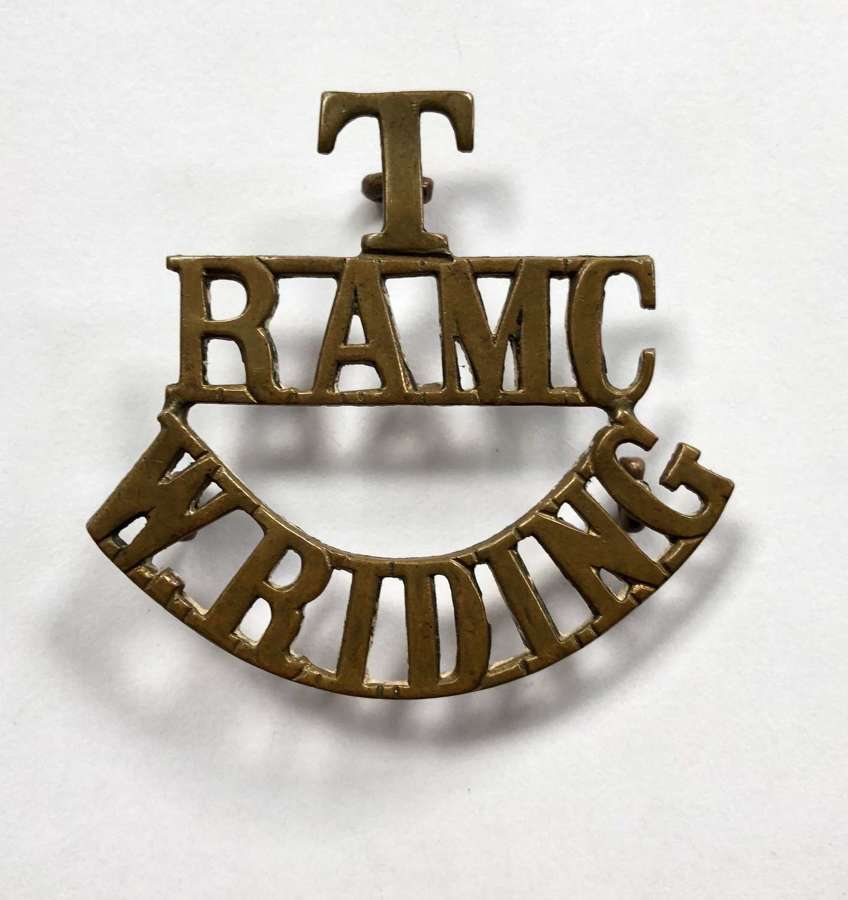 T / RAMC / W.RIDING Casualty Clearing Station shoulder title c1908-21